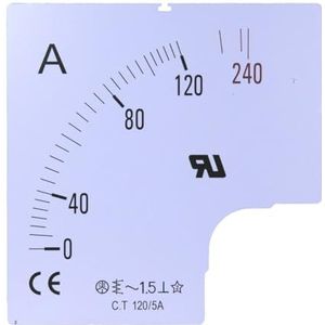RS PRO Meetinstrumentschaal 300 A voor 96 x 96 analoge inbouwampèremeter
