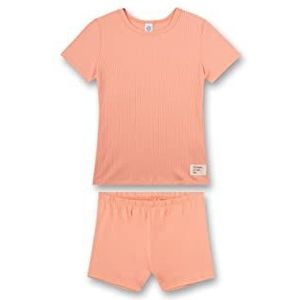 Sanetta Meisjes 245425 Pyjamaset, Peach Amber, 140, Peach Amber, 140 cm