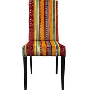 Kare Design stoel Econo zeer Brits, veelkleurig, gestoffeerde stoel, stoel, eetkamerstoel, beukenhouten poten, fluweel, vintage, woonkamer, eetkamer, 45 x 50 x 96cm