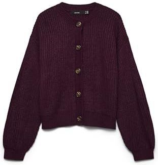 Relaxed fit gebreid jack met enkele knoopsluiting, model 'LEA'