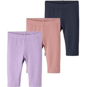 NAME IT Meisjesleggings (verpakking van 3), Orchid Bloom, 116