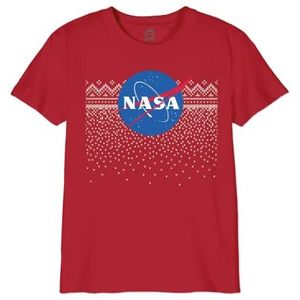 Nasa T-shirt voor jongens, Rood, 8 Jaren