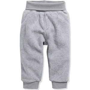 Schnizler Uniseks baby-pompbroek fleece met gebreide tailleband joggingbroek, grijs (grijs/gemêleerd 37), 86 cm