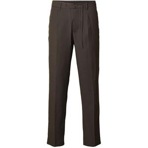 SELETED HOMME SLH190-REG Tapered Leroy Pleat Pant NOOS, chocolade taart, L