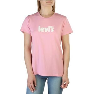 Levi's dames T-shirt The Perfect Tee, Poster logo Prism Pink, XS