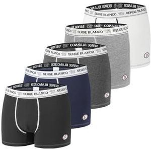 Serge Blanco Boxer SER/1BCX5 herenondergoed, 5 stuks, Meerkleurig, 3XL