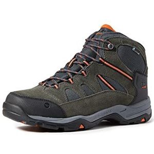 Hi-Tec Banderra Ii Wp Wide High Rise wandelschoenen voor heren, Grijs Houtskool Grafiet Verbrand Oranje 51, 43 EU
