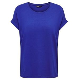 ONLY T-shirt met ronde hals voor dames, Noos Jrs, T-shirt, blauw (Surf The Web Surf The Web), XL