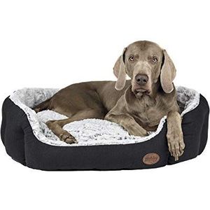 Nobby comfortbed oval Cacho - voor honden en katten, 86 x 70 x 24 cm, donkergrijs