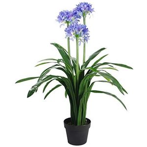Leaf 90cm Premium Kunstmatige Agapanthus met pot BLAUW, Zijde