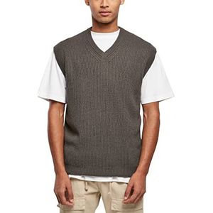 Urban Classics Heren Knit Slipover Sweater Sweater, Dark Shadow, 4XL