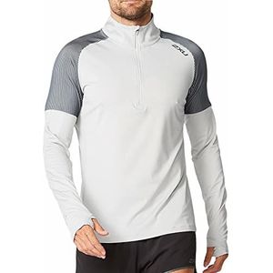 2XU Light Speed Half Zip Long Sleeve Heren Running Top - White S