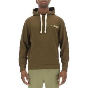 CITROËN O103072-M050 Hoodie Kleine Print & Backprint U 23 Tech-Sketch C24S Heren Donkerbruin Maat XL