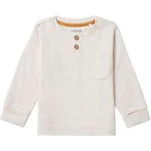 Noppies Baby Baby-jongens T-shirt met lange mouwen, Ras1202 Oatmeal - P611, 68 cm