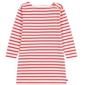 PETIT BATEAU - Gestreepte Jurk - Wit/Rood - Katoen