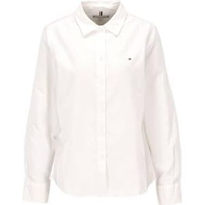 Tommy Hilfiger Dames Oxford Katoen Regular Shirt WW0WW44230 L/S Shirt, Th Optic White, 44, Wit (Th Optisch Wit), 70