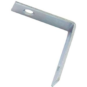 Bulk Hardware BH01107 25 mm / 1 inch glanzend verzinkte hoekklemmen (verpakking à 10), wit, stuks