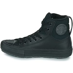 Converse Chuck Taylor All Star Berkshire Boot Leather Sneakers voor jongens, Zwart Zwart IJzer Grijs, 35.5 EU