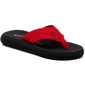 Rocket Dog Zonsondergangweven, flip-flops voor dames, Rood, 36 EU
