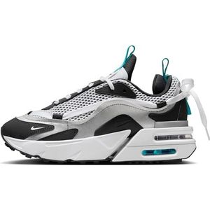 Nike Air Max FURYOSA NRG Sneakers voor dames, wit/zwart-metallic zilver-dusty cactus, 39 EU, Wit Zwart Metallic Zilver Dusty Cactus, 39 EU