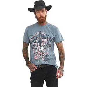 Joe Browns Heren Rock Guitar Wings Grafisch T-shirt, Grijs, XL