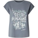 Pepe Jeans Dames Bernice T-shirt, blauw (Drill Blue), L, Blauw (Boor Blauw), L