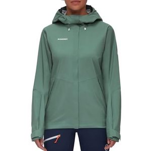 Mammut Hardshelljas voor dames, uit de serie Alto, XS, groen, capuchonjas, functionele jas, van DRYtechnology 2 L, donker jade, XS