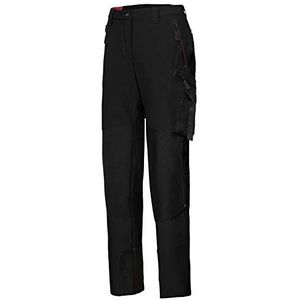 BP 1862-620-0032-12n stofmix met stretch super stretch broek voor vrouwen, slank silhouet, 92% polyamide/8% elastaan, zwart, 12N maat