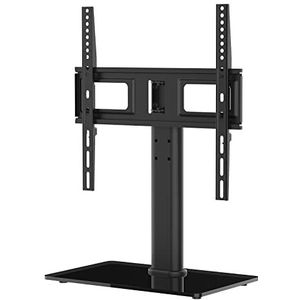 GRIFEMA GB1005 Universele Vloer TV Standaard, in Hoogte Verstelbare Hoge TV Standaard, 8 mm Voet Van Gehard Glas, Maximale Laadcapaciteit 45 kg, Maximale VESA 400x400 mm