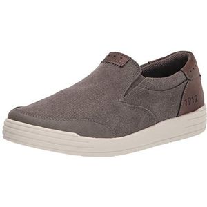Nunn Bush Kore City Walk Canvas Moc Toe Slip-on Sneakers voor heren, cement, 9 Wide
