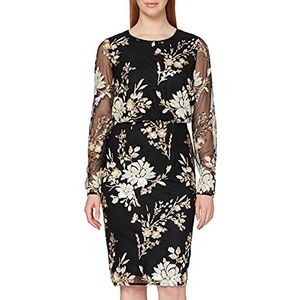 Gina Bacconi Cocktailjurk met pailletten, geborduurde jurk, Parel, 36