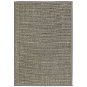 BODENMEISTER Sisal tapijt moderne hoogwaardige rand plat weefsel, verschillende kleuren en maten, variant: lichtgrijs, 120x170