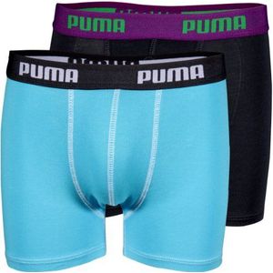 PUMA Basic 2P Boxershort voor kinderen, blauw, 140 cm