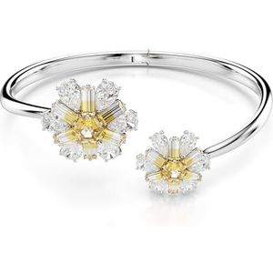 Swarovski Idyllia armband, Bloem, Geel, Rodium toplaag