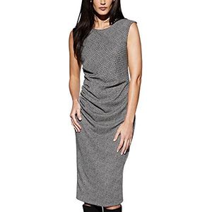 APART Fashion Dames etui jurk jerseyjurk, knielang, grijs (zwart-wit), 38