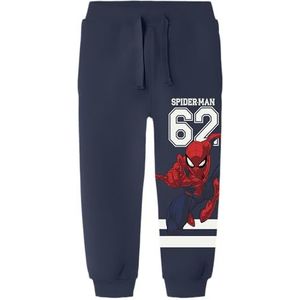 NAME IT - NMMADAM SPIDER - Broek - Nachtblauw - Donkerrood - Wit