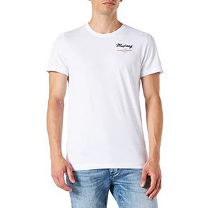MUSTANG Aron C Embro T-shirt voor heren, Algemeen Wit 2045, 3XL
