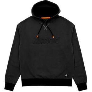 KIMOA Unisex New Embossed Dark Grey Hooded Sweatshirt, Donkergrijs (40), S/M, donkergrijs (40), S-M
