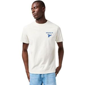 Wrangler Graphic Tee T-shirt voor heren, vintage wit, L