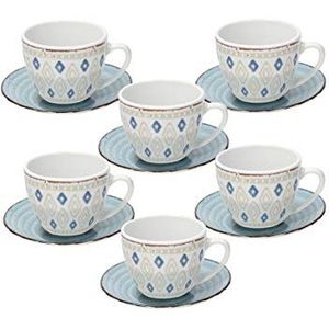 Tognana Casablanca koffiekopjes, porselein, 6 stuks