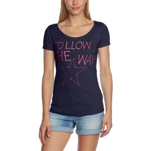 Blend Dames T-Shirt Follow S/S Tee, blauw (peacoat)., S