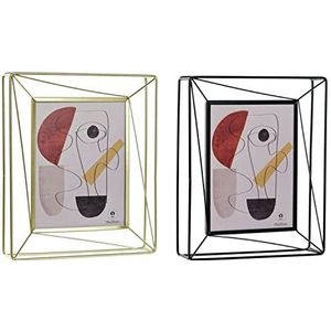 DKD Home Decor Fotolijst van metaal, modern glas (2 stuks) (22,5 x 5 x 27,5 cm)