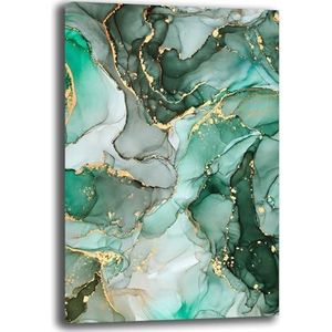 Moderne afbeeldingen met marmereffect, groen, woonkamer, verticaal, abstract, moderne wandafbeelding XXL, grote canvasdruk, wanddecoratie, wanddecoratie, slaapkamer, keuken (30 x 40 cm, 2)