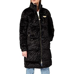 Gianni Kavanagh Vrouwen zwart fluwelen edelstenen jas, Zwart, XXS