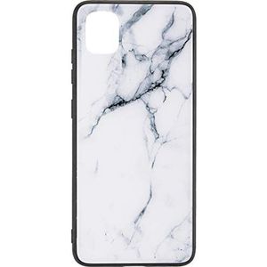 Commander Glas Back Cover Marble voor Samsung A415 Galaxy A41 White