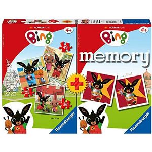 Ravensburger 20675 9 Multipack Memory en Puzzel van Bing, puzzel en spel voor kinderen, aanbevolen leeftijd 4 jaar