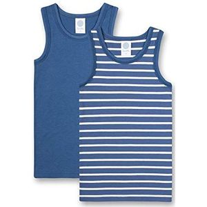 Sanetta Pure jongensonderhemd in dubbelverpakking van 100% katoen (bio), ink blue, 92/98 cm