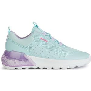 Geox J ACTIVART ILLUMINUS Sneaker, WATERSEA/Lilac, 26 EU, Watersea Lilac, 26 EU