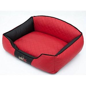 Hobbydog XL ELICZC8 Elite hondenbed XL 84 x 65 cm rood met zwarte zijkanten, XL, veelkleurig, 2,8 kg