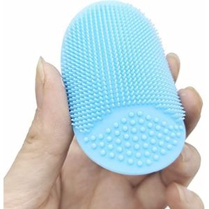 Siliconen gezichtsreinigingsborstel voor massage, poriënreiniging, mee-eterverwijdering, peeling. - Lichtblauw